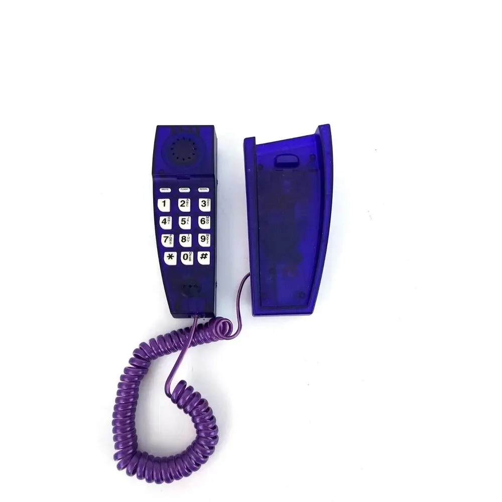 Jelly Bean Communication Trimline Single Line Telephone Purple Cord Vintage - Picture 3 of 4